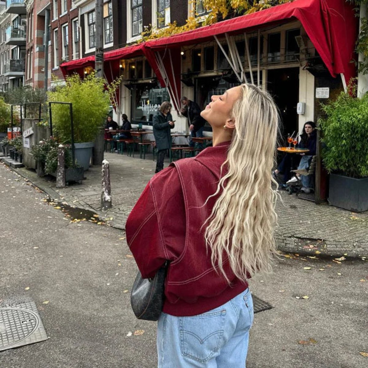 Renée | Blouson bomber oversize à coutures contrastées