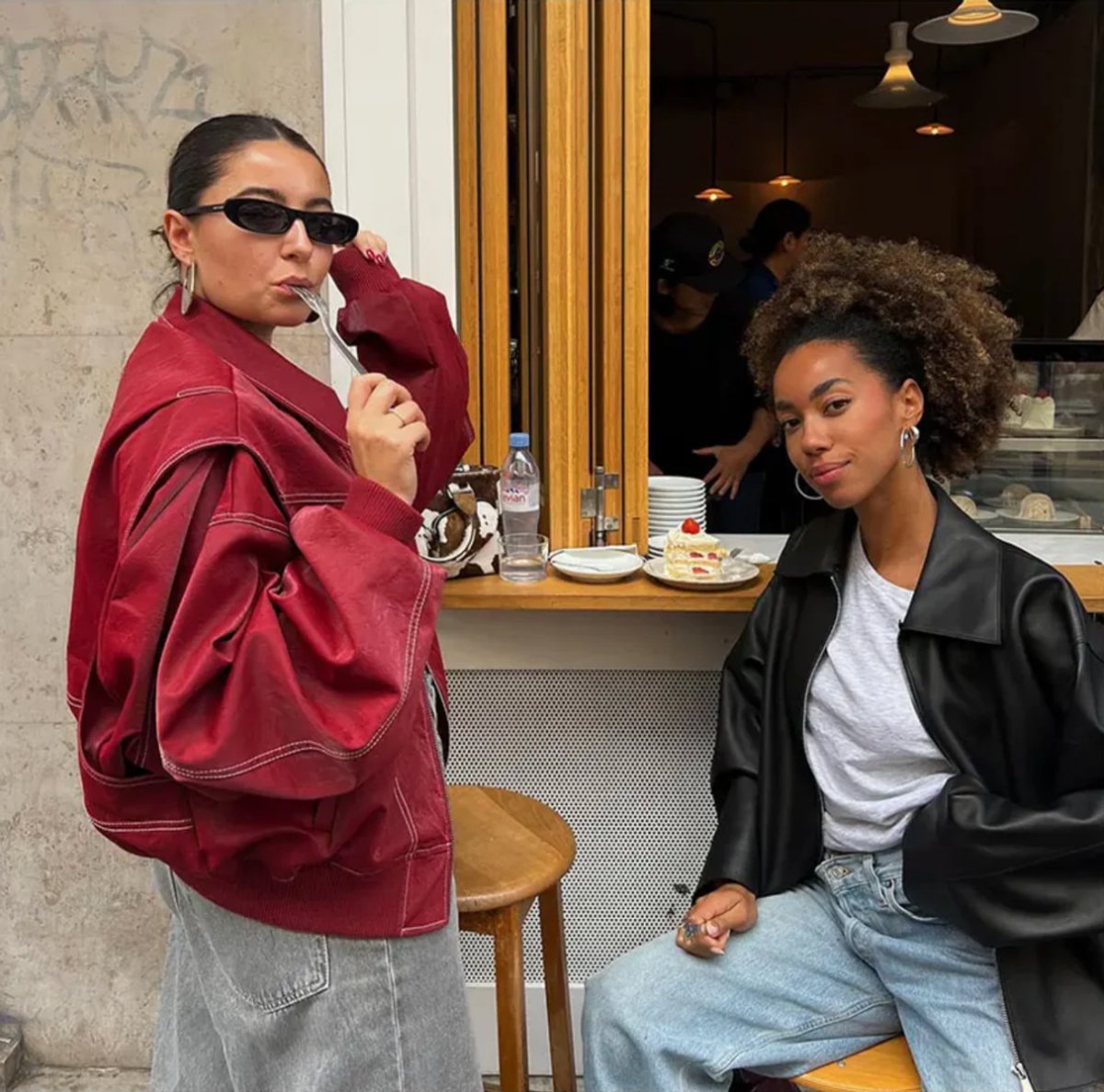 Renée | Blouson bomber oversize à coutures contrastées