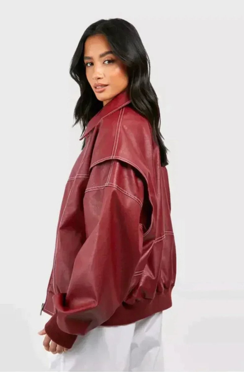 Renée | Blouson bomber oversize à coutures contrastées