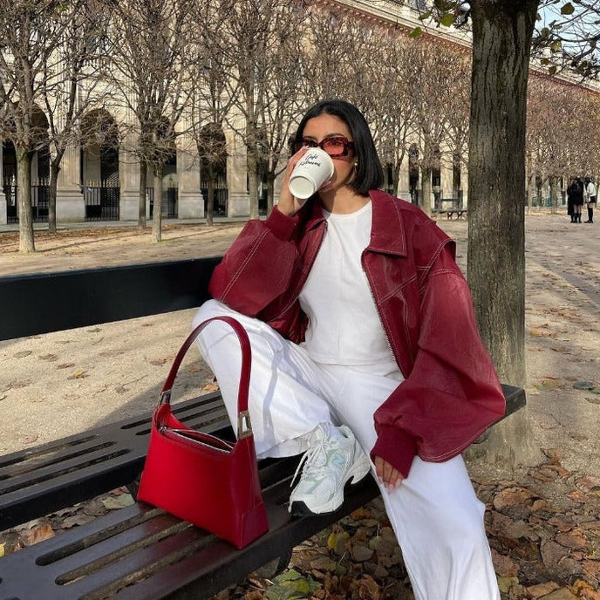 Renée | Blouson bomber oversize à coutures contrastées