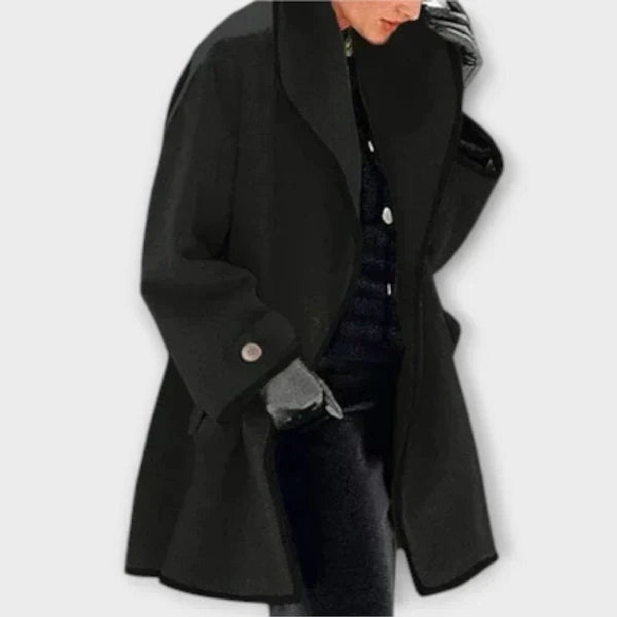 Flora | Manteau oversize à liseré contrasté