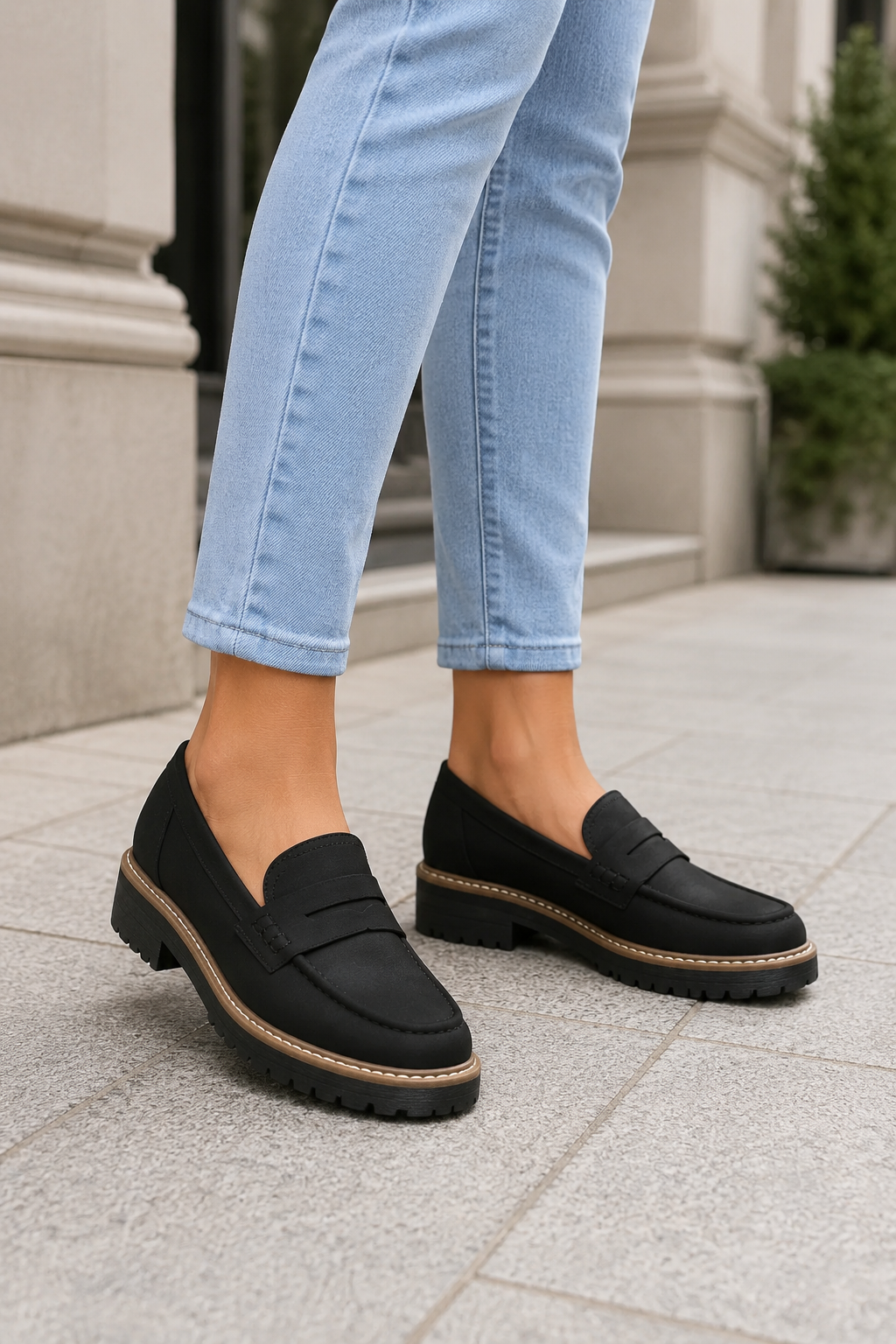 DELAUNAY | Mocassins Penny Semelle Crantée Aveline