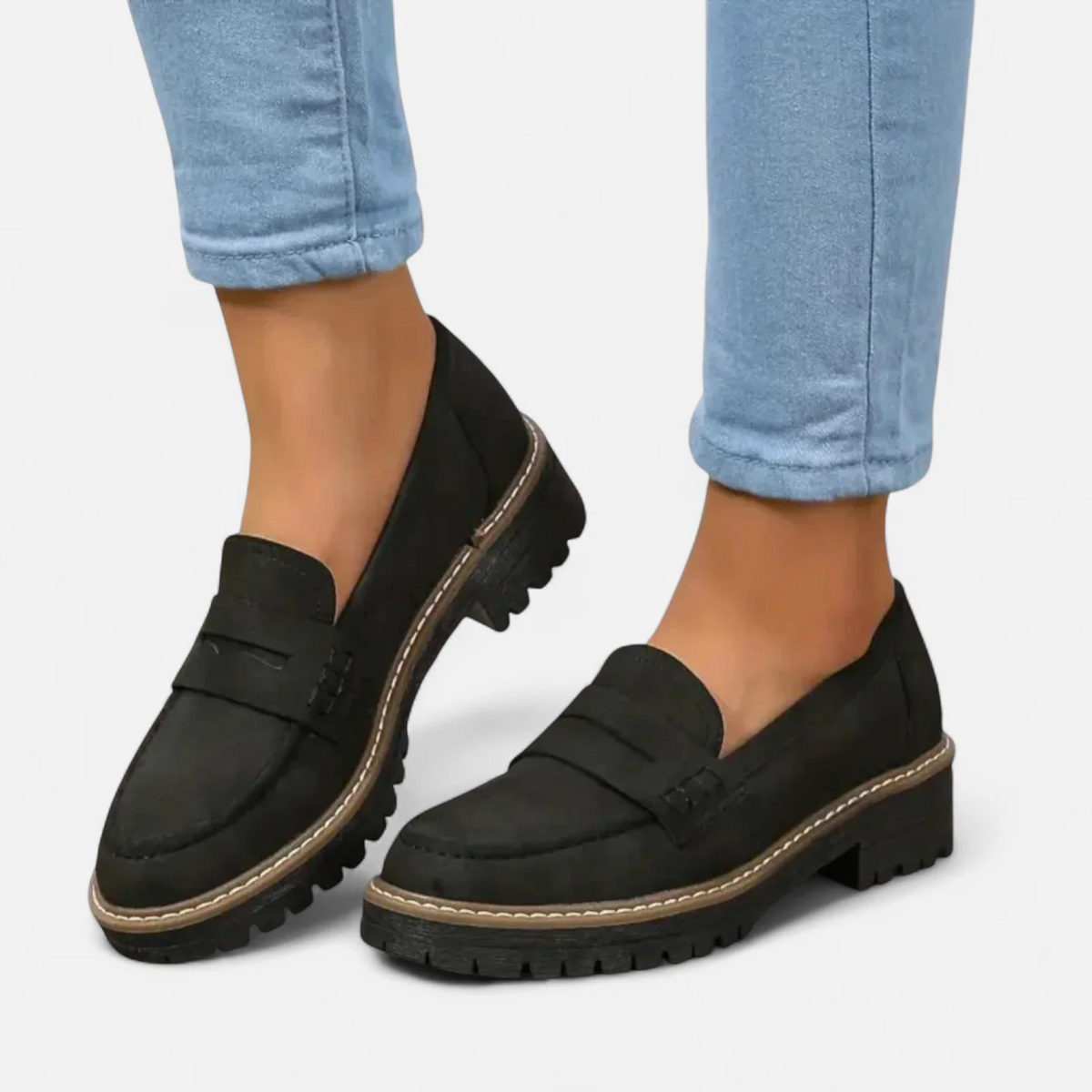 DELAUNAY | Mocassins Penny Semelle Crantée Aveline