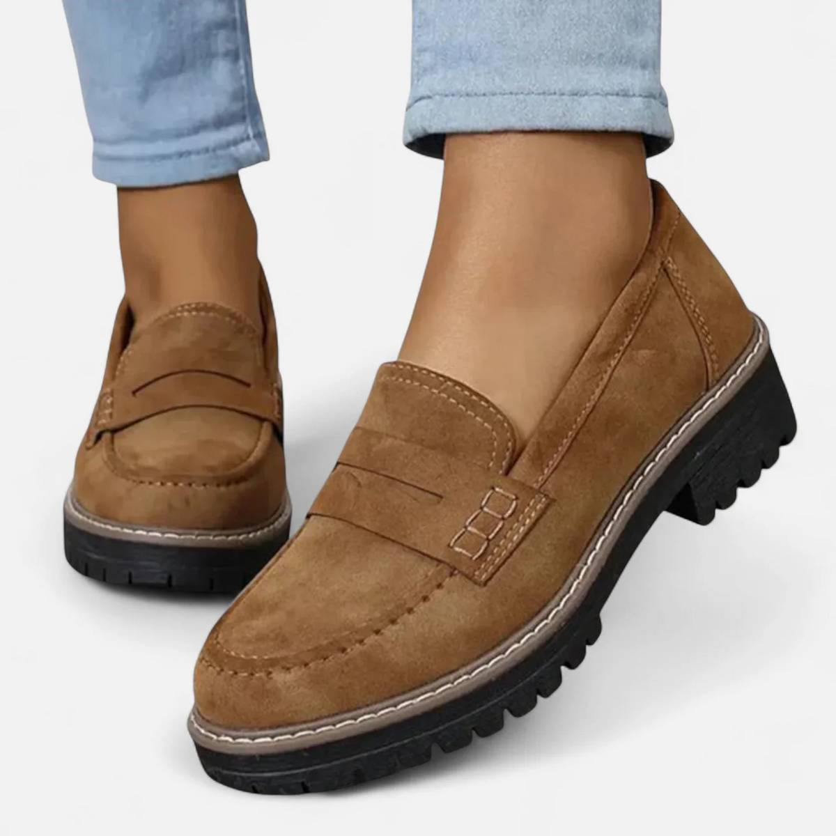 DELAUNAY | Mocassins Penny Semelle Crantée Aveline