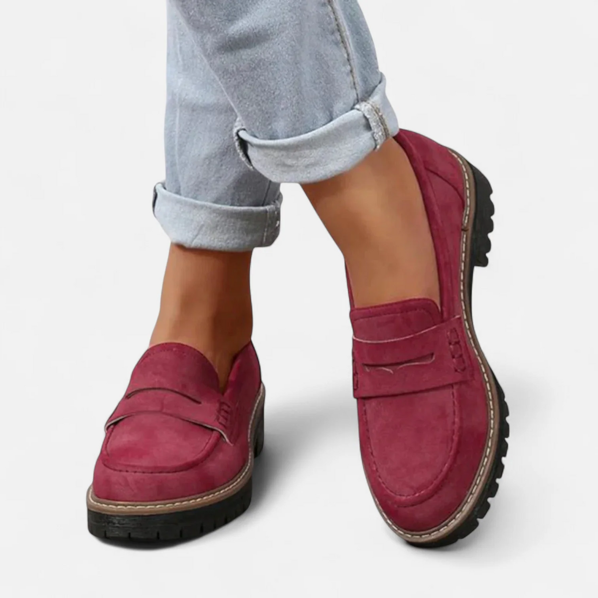 DELAUNAY | Mocassins Penny Semelle Crantée Aveline