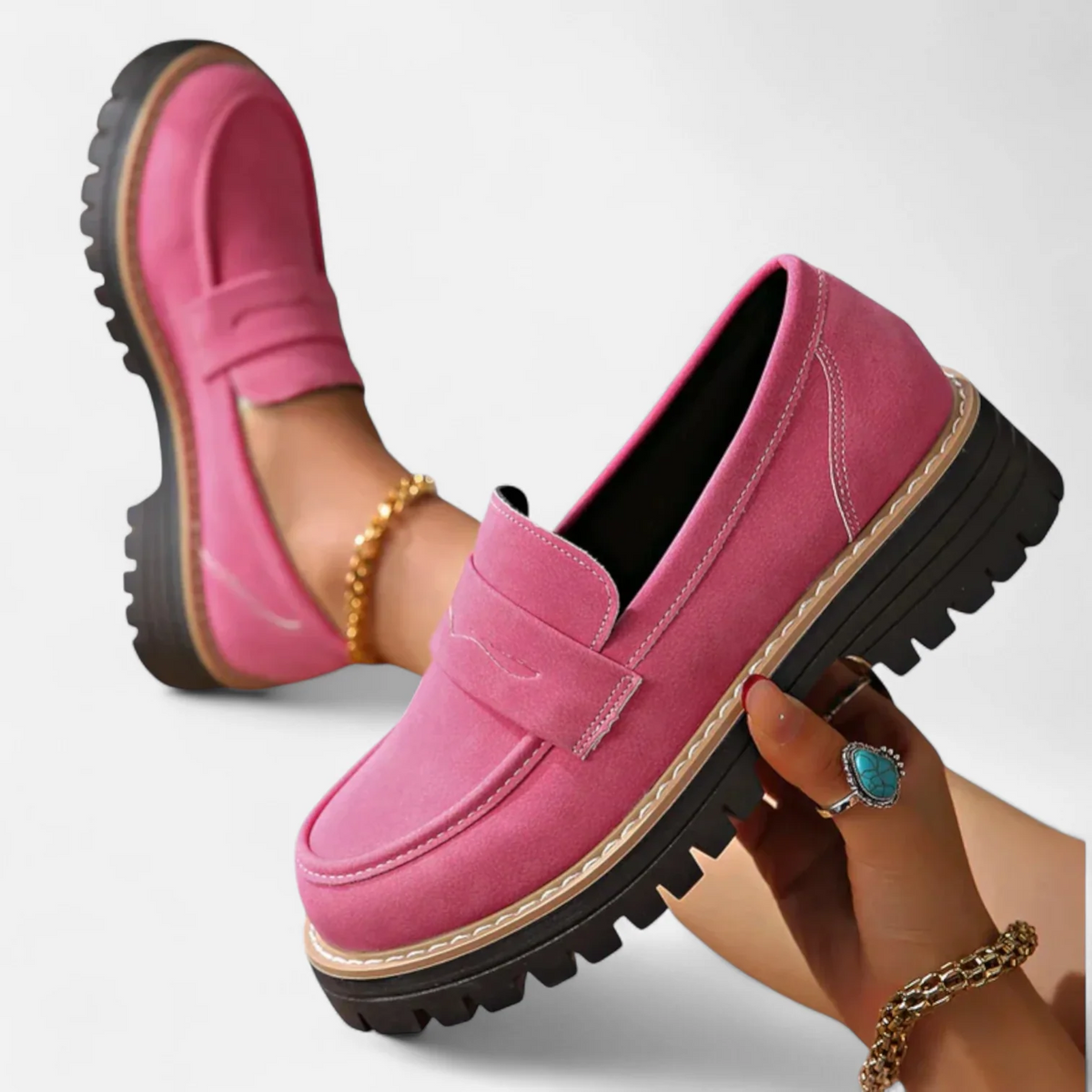 DELAUNAY | Mocassins Penny Semelle Crantée Aveline