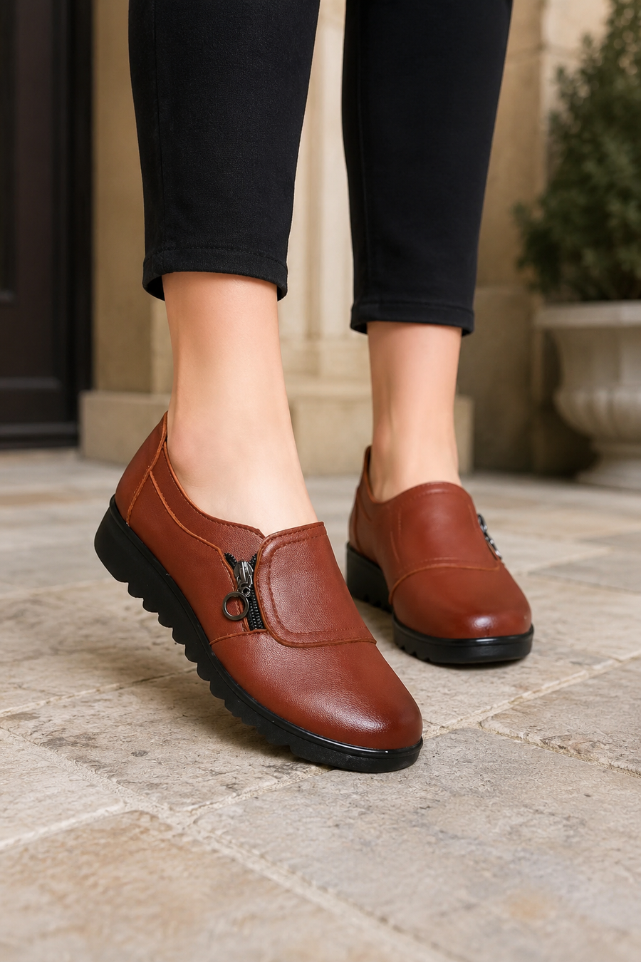 DELAUNAY | Mocassins Zippés Semelle Souple Nathalie