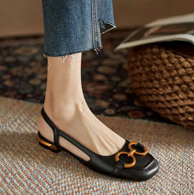 DELAUNAY | Mocassins Bride Arrière Talon Bloc Martine