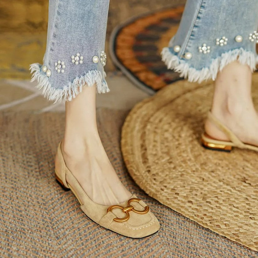 DELAUNAY | Mocassins Bride Arrière Talon Bloc Martine